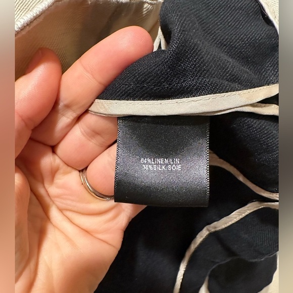 Lafayette 148 NY Linen/Silk Blazer Black/Cream Casual Office Career Academia ,6 - Picture 6 of 10